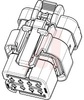 CONNECTOR, AMPSEAL 16, PLUG ASSEMBLY, 8POSITION, 18-20 AWG, RED - 70084795 - Allied Electronics, Inc.