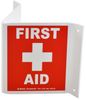 Brady B-493 Polystyrene Rectangle Red First Aid Sign - 10 in Width x 5.5 in Height - TEXT: FIRST AID - 45370 - 754476-45370 - R. S. Hughes Company, Inc.