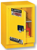 Justrite 15 gal Yellow Hazardous Material Storage Cabinet - 24 in Width - 35 3/4 in Height - Floor Standing - 697841-12050 - 697841-12050 - R. S. Hughes Company, Inc.