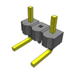 Headers, Male Pins - 612-MTSW-202-07-F-S-110-RA-ND - DigiKey