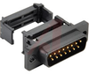 connector,d-subminiature,plastic body plug,flat cable termination,15 pin contact -- 70144974