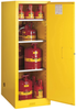 Justrite Sure-Grip EX 54 gal Yellow Hazardous Material Storage Cabinet - 23 1/4 in Width - 65 in Height - Floor Standing - 697841-11406 - 697841-11406 - R. S. Hughes Company, Inc.