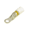 Crystal Clear Heat Shrink Ring Terminal 32931, 12-10 Ga., #10, Yellow Stripe - 32931 - Waytek, Inc.