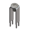 Horizontal Screw Terminal w/White Screw-Assembled - 7699-4 - Keystone Electronics Corp.