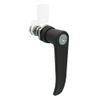 QUARTER-TURN CAM LATCH, ADJUSTABLE GRIP, KEY-LOCKING  L-HANDLE, WITHOUT CAM, SEALED, ZINC ALLOY, POWDER COAT, BLACK - E5-9-725-01-10 - Southco