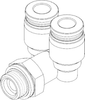 Push-in Y-fitting - QSYL-G3/8-10 - Festo Corporation