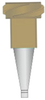 Fisnar QuantX™ 5901013 PTFE Coated Micron-S Precision Standard Bore Nozzle Tan 19 ga -- 5901013 - Image