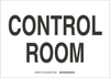 Brady B-555 Aluminum Rectangle White Door, Gate & Pathway Sign - 14 in Width x 10 in Height - TEXT: CONTROL ROOM - 132113 - 754473-83242 - R. S. Hughes Company, Inc.