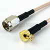 SMA Male to RA MCX Plug Cable RG-316 Coax in 36 Inch and RoHS - FMC0217315LF-36 - Fairview Microwave Inc.