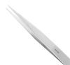 Excelta Three Star Utility Tweezers 64-SA - Stainless Steel Straight Fine Tip - 0.01 in Tip Width - 4 3/4 in Length - 0.01 in Thick - EXCELTA 64-SA - R. S. Hughes Company, Inc.