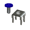 Low Profile PC Mount w/ Blue Screw-Unassembled - 8195-5 - Keystone Electronics Corp.