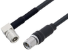 QMA Male Right Angle to SMA Male Cable 36 Inch Length Using LMR-195 Coax - PE3W06662-36 - Pasternack