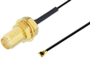 SMA Female Bulkhead to HMCX32 1.2 Plug Cable 6 Inch Length Using 0.81mm Coax, RoHS - PE3CA1007-6 - Pasternack