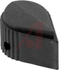 Knob; Polycarbonate; Pointer; Matte Black; 1/4 in. Round; 0.485 in.; 0.61 in. - 70206936 - Allied Electronics, Inc.