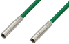 75 Ohm Mini SMB Plug to 75 Ohm Mini SMB Plug Cable 24 Inch Length Using 75 Ohm PE-B159-GR Green Coax - PE38139/GR-24 - Pasternack
