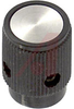 Knob; ABS; Round Skirted; Black; 1/8 in.; 0.500 in.; Gloss - 70206972 - Allied Electronics, Inc.