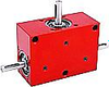 Right Angle Bevel Gearboxes and Speed Reducers -- Counter-Rotating T Style Bevel Gearboxes - Image