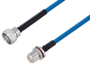 Plenum 4.3-10 Male to N Female Bulkhead Low PIM Cable 200 cm Length Using SPP-250-LLPL Coax Using Times Microwave Parts - PE3C6219-200CM - Pasternack