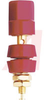 Binding Post; Binding Post; 30 A; 1500 V (RMS); Gold Plated Brass; Nylon; Red; - 70198235 - Allied Electronics, Inc.