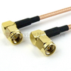 RA SMA Male to RA SMA Male Cable RG316-DS Coax in 12 Inch - FMC0404317-12 - Fairview Microwave Inc.