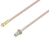 Snap-On MMBX Plug to SMA Female Bulkhead Cable 24 Inch Length Using RG316-DS Coax - PE3C4051-24 - Pasternack