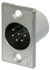 NEUTRIK NC6MP 6-PIN MALE XLR RECEPTACLE NICKEL/SILVER -- NEUNC6MP