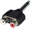 1/4 In Mono M To Two Rca F Adapter - Nickel; Product Range Mcm - 30K6207 - Newark, An Avnet Company