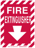 Brady B-555 Aluminum Red Fire Equipment Sign - 14 in Width x 10 in Height - TEXT: FIRE EXTINGUISHER - 60512 - 754473-60512 - R. S. Hughes Company, Inc.