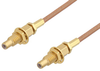 SSMC Jack Bulkhead to SSMC Jack Bulkhead Cable 48 Inch Length Using RG178 Coax - PE3C4390-48 - Pasternack
