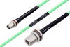 Temperature Conditioned TNC Female Bulkhead to N Female Bulkhead Low Loss Cable 12 Inch Length Using PE-P142LL Coax - PE3M0168-12 - Pasternack