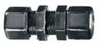 Compression fittings, Bulkhead unions; Black PP, 1/2
