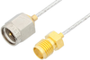 SMA Male to SMA Female Cable 6 Inch Length Using PE-SR047FL Coax, RoHS - PE34228LF-6 - Pasternack
