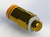 Precision Metal Orifices - Push-On Tube Adapters, 10-32 UNF x Tube - IL-H0132-26-BR/PL - O'Keefe Controls Co.
