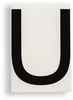 ToughStripe Die-Cut Black Letter U - 121811 - Brady Corporation