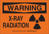 Brady B-555 Aluminum Rectangle Orange Radiation Hazard Sign - 14 in Width x 10 in Height - TEXT: WARNING X-RAY RADIATION - 129339 - 754473-78409 - R. S. Hughes Company, Inc.