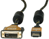 Cable, Dvi-D/hdmi A Plug, 3M, Black; Connector To Connector Roline - 01AH0078 - Newark, An Avnet Company