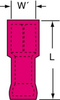 3M Scotchlok Red Butted Nylon Butted Quick-Disconnect Terminal MNG18-187DFIK - 0.81 in Length - 0.085 in Inside Diameter - 054007-11816 - R. S. Hughes Company, Inc.