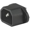 IEC Appliance Inlet C14, Screw-on Mounting, Front or Rear Side, Solder or Quick-connect Terminal -- 6048 - Image