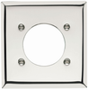 Power Outlet Receptacle Openings, Two Gang, Chrome -- S3862C