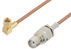 SMA Female to SSMC Plug Right Angle Cable 24 Inch Length Using RG178 Coax - PE3C4464-24 - Pasternack