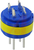 connector comp,insert only,size 18,blueinsul,4 #16 solder cup pin contact - 70141354 - Allied Electronics, Inc.