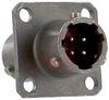CONNECTOR,THRU BULKHEAD RECEPTACLE,SIZE8,4 #20 PIN/4 #20 SOCKET CONTACT - 70011458 - Allied Electronics, Inc.