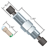 500 psi (34 bar) BPR Cartridge (P-765) with SST Holder - U-609 - Western Analytical Products