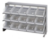 Bins & Systems - Clear-View Bins - Economy Shelf Bins - Sloped Shelving - Bench Racks - QPRHA-102CL - Image