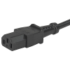 Cord Sets 10 A, diverse, Black, 5.0 m, H05VV-F 3G1,0mm2, Connector IEC C13, H05VV-F3G1.0, black - 6052.0026 - SCHURTER Inc