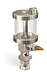 (Formerly B1876-16), Single Feed Manual Lubricator, 2 1/2 oz Acrylic Reservoir, 1/8” Female NPT Outlet, 5/8”-18 Thread for Remote Mount - B1876-002A15B1W - Oil-Rite Corp.