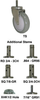 Stainless Steel Stem Caster - PolyU-PolyO Wheel - Model K3 - SS-K3GP3X - Caster City, Inc.