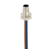 M12 Power Receptacle Connector: Male, front mount with Flange, 5-pin(4+FE), L-coded, shielded, silver housing, 50 V AC / 60 V DC, 16 A - RSA0S 4L-034 - Belden Inc.