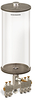 Clear View Multiple Feed Manual Lubricator, 1 gal Acrylic Reservoir, 5 Feeds, 1/8