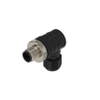 M12 Field Attachable Connector: male, angled, 4-pin, A-coded, unshielded, black housing, screw type, 230 V AC/DC - RSCW 4/7 - Belden Inc.
